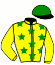 casaque portée par Megissier C. jockey du cheval de course KHOR SAINT AUBIN, information pmu ZETURF