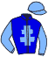 casaque portée par Cheradame A. jockey du cheval de course LIBELLA DU HOULBET, information pmu ZETURF