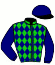 casaque portée par Andrieux T. jockey du cheval de course CALCIUM, information pmu ZETURF