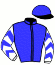 casaque portée par Lebouc Hug. jockey du cheval de course SIN DEL RIA, information pmu ZETURF