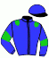 casaque portée par Lajon W. jockey du cheval de course ETOURNEAU (FR), information pmu ZETURF