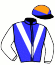 casaque portée par Schmidlin R. jockey du cheval de course ON YOUR MARKS (GB), information pmu ZETURF
