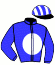 casaque portée par Stromboni T. jockey du cheval de course QUEEN DAVIER (FR), information pmu ZETURF