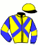 casaque portée par De Giles F. jockey du cheval de course ENZO DES ONGRAIS (FR), information pmu ZETURF