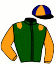 casaque portée par Farcinade M. jockey du cheval de course ANCA (FR), information pmu ZETURF