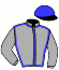casaque portée par Dubourg P. jockey du cheval de course NO SHOES ON (FR), information pmu ZETURF