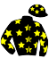 casaque portée par Denis P. jockey du cheval de course CIDJIE DANGLES (FR), information pmu ZETURF