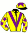 casaque portée par Manceau E. jockey du cheval de course HOT MACRI (FR), information pmu ZETURF