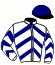 casaque portée par Bourez B. jockey du cheval de course HE VOILA DESLANDES (AQ), information pmu ZETURF