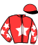 casaque portée par Seigneul A. jockey du cheval de course BONFOU D'AIRY (AQ), information pmu ZETURF