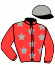 casaque portée par Seigneul A. jockey du cheval de course IMOUTCHA (FR), information pmu ZETURF