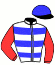 casaque portée par Charron J. jockey du cheval de course LET ME WIN (FR), information pmu ZETURF