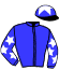 casaque portée par Le Clerc B. jockey du cheval de course LOUANAS (FR), information pmu ZETURF