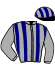 casaque portée par Lestrade B. jockey du cheval de course MONTGEOFFROY (FR), information pmu ZETURF