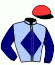 casaque portée par Desoutter Mlle N. jockey du cheval de course KAMUS (FR), information pmu ZETURF