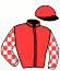 casaque portée par Lajon W. jockey du cheval de course HARRY CONTI (AQ), information pmu ZETURF