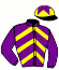casaque portée par Williams C. jockey du cheval de course AGRAPART (FR), information pmu ZETURF