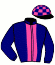 casaque portée par Da Silva J. jockey du cheval de course VERNON SUBUTEX, information pmu ZETURF