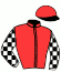 casaque portée par Metivier E. jockey du cheval de course MIRABELLAS (FR), information pmu ZETURF