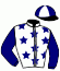 casaque portée par Meunier Gab. jockey du cheval de course PYRAMID BURG (FR), information pmu ZETURF