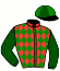 casaque portée par Zuliani L. jockey du cheval de course SRELIGHONN (FR), information pmu ZETURF
