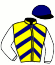 casaque portée par De Giles F. jockey du cheval de course ILLUSTRE ALLEN (AQ), information pmu ZETURF