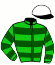 casaque portée par Denis P. jockey du cheval de course BERYL BAIE, information pmu ZETURF