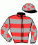 casaque portée par De Giles F. jockey du cheval de course SANS BRUIT (FR), information pmu ZETURF