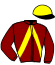 casaque portée par Desvaux A. jockey du cheval de course HOCKNEY VALLIS (AQ), information pmu ZETURF