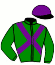 casaque portée par Meme B. jockey du cheval de course HILL OF BAMBOO, information pmu ZETURF