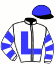 casaque portée par Re G. jockey du cheval de course DOMINATOR, information pmu ZETURF casaque portée par Re G. jockey du cheval de course DOMINATOR, information pmu ZETURF