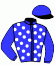 casaque portée par Vabois T. jockey du cheval de course ROVANTHUS, information pmu ZETURF