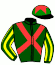 casaque portée par De Giles F. jockey du cheval de course EDEN DU HOUX, information pmu ZETURF