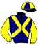 casaque portée par Zuliani L. jockey du cheval de course FRIMOUSSE, information pmu ZETURF