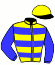 casaque portée par Ruiz Gonzalez A. jockey du cheval de course HERMINE MADRIK, information pmu ZETURF
