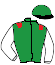 casaque portée par Ubeda D. jockey du cheval de course GLYSANDRINE, information pmu ZETURF