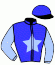 casaque portée par Reveley J. jockey du cheval de course ICARE DU SEUIL, information pmu ZETURF