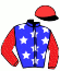 casaque portée par Philipperon L. jockey du cheval de course JOLIE MOME BEY, information pmu ZETURF