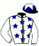 casaque portée par Dubourg K. jockey du cheval de course KAMCHATKA, information pmu ZETURF