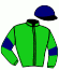 casaque portée par Dubourg P. jockey du cheval de course JAVANAISE, information pmu ZETURF