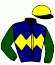 casaque portée par De Giles F. jockey du cheval de course JEDUSOR, information pmu ZETURF