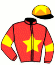 casaque portée par Coupu A. jockey du cheval de course GENTLEMAN D'ATHON, information pmu ZETURF