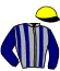 casaque portée par Zuliani A. jockey du cheval de course MILLTOP, information pmu ZETURF