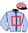 casaque portée par Lajon W. jockey du cheval de course JOKER DE MAI, information pmu ZETURF