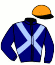 casaque portée par Gethings C. jockey du cheval de course GOA LIL, information pmu ZETURF
