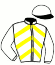 casaque portée par Lestrade B. jockey du cheval de course FUNWAY, information pmu ZETURF