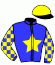 casaque portée par Beaurain T. jockey du cheval de course MANTICORE, information pmu ZETURF