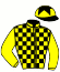 casaque portée par Charron J. jockey du cheval de course HAUT EN COULEURS, information pmu ZETURF