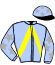 casaque portée par Gelhay B. jockey du cheval de course HERMES D'ALLIER, information pmu ZETURF casaque portée par Gelhay B. jockey du cheval de course HERMES D'ALLIER, information pmu ZETURF