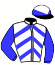casaque portée par Richard G. jockey du cheval de course KALKO MANIE, information pmu ZETURF